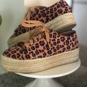Leopard Canvas Espadrilles Size 5 OFFERS WELCOME
